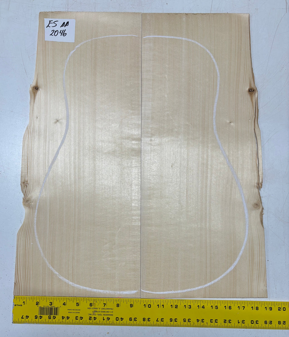 Engelmann Spruce Guitar Top For Dreadnought Guitars ES AA #2046
