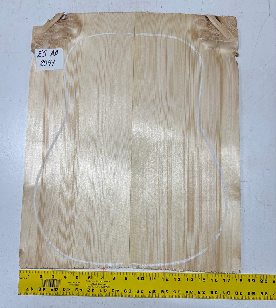Engelmann Spruce Guitar Top For Dreadnought Guitars ES AA #2047