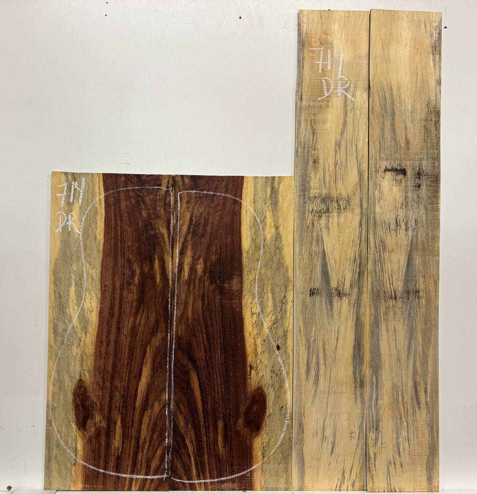 Royal Red Tamarind Dreadnought Guitar Back and Side Set #714