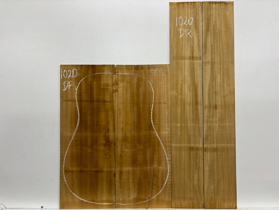Golden Acacia Dreadnought Guitar Back & Side Set #1020