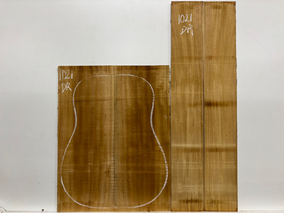 Golden Acacia Dreadnought Guitar Back & Side Set #1021