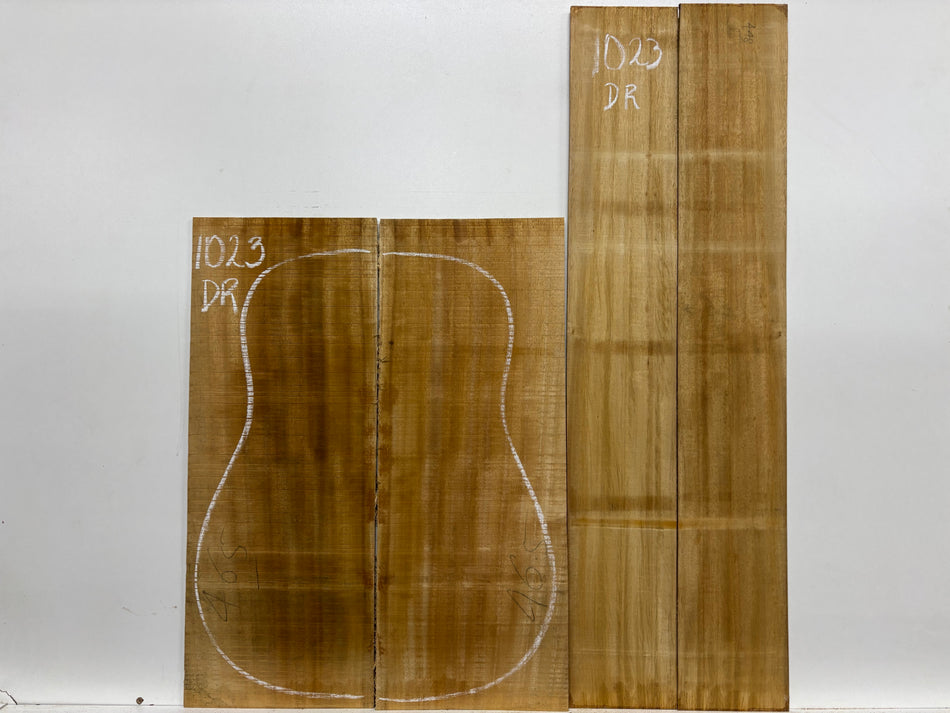Golden Acacia Dreadnought Guitar Back & Side Set #1023