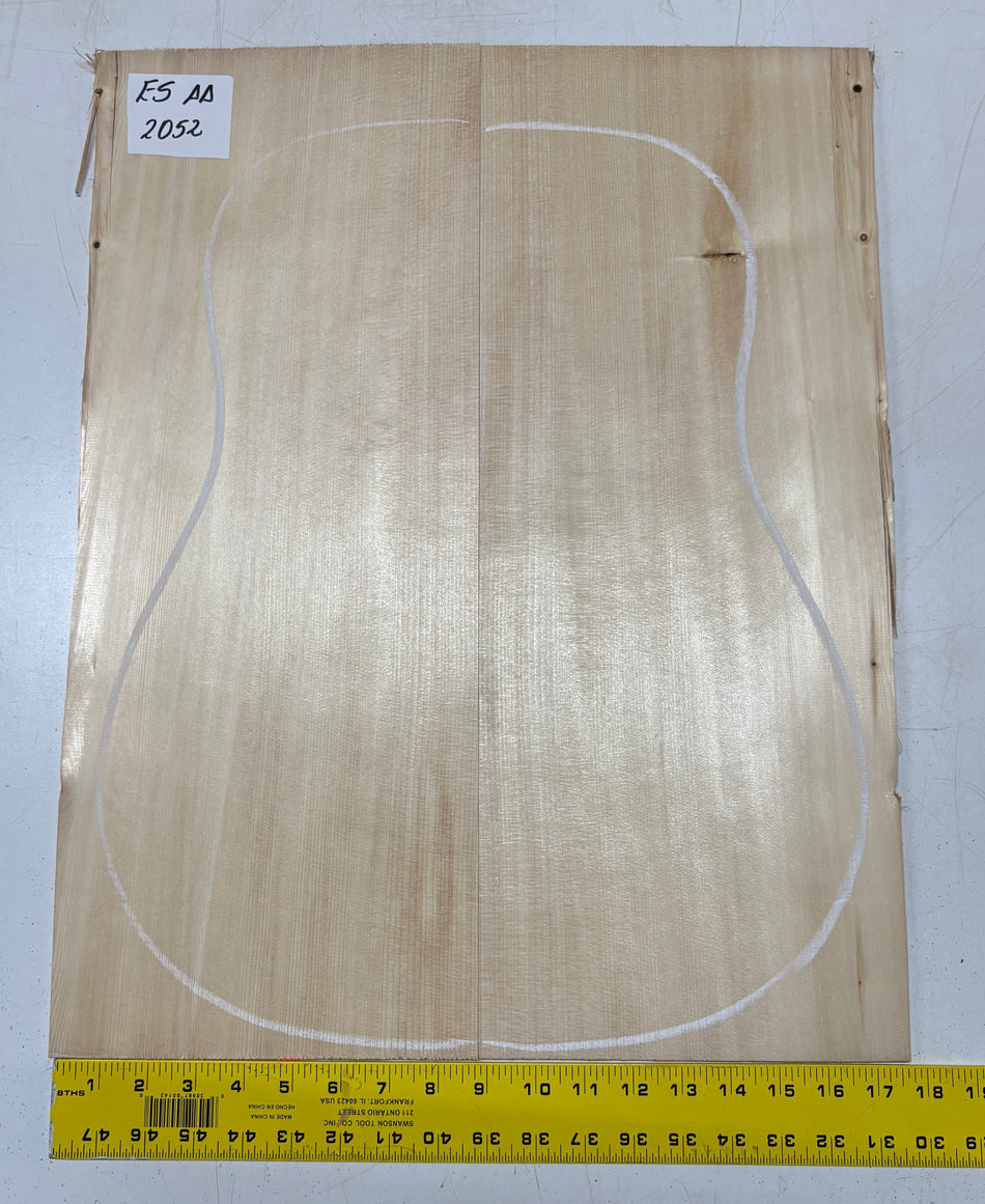 Engelmann Spruce Guitar Top For Dreadnought Guitars ES AA #2052