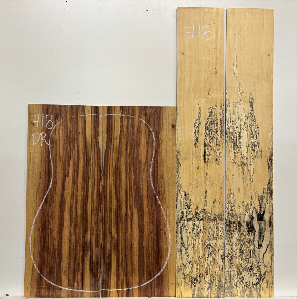 Royal Red Tamarind Dreadnought Guitar Back and Side Set #718