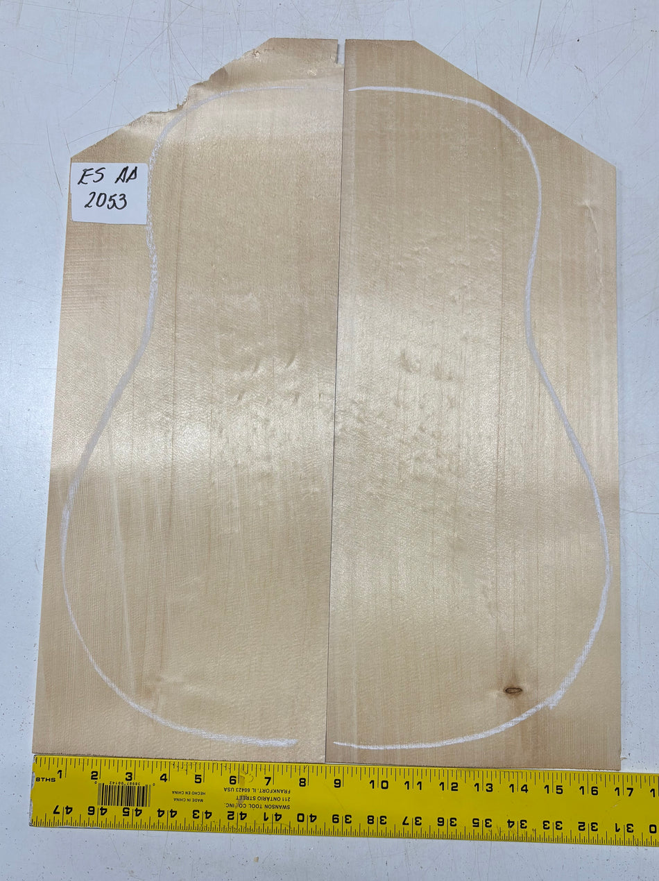 Engelmann Spruce Guitar Top For Dreadnought Guitars ES AA #2053