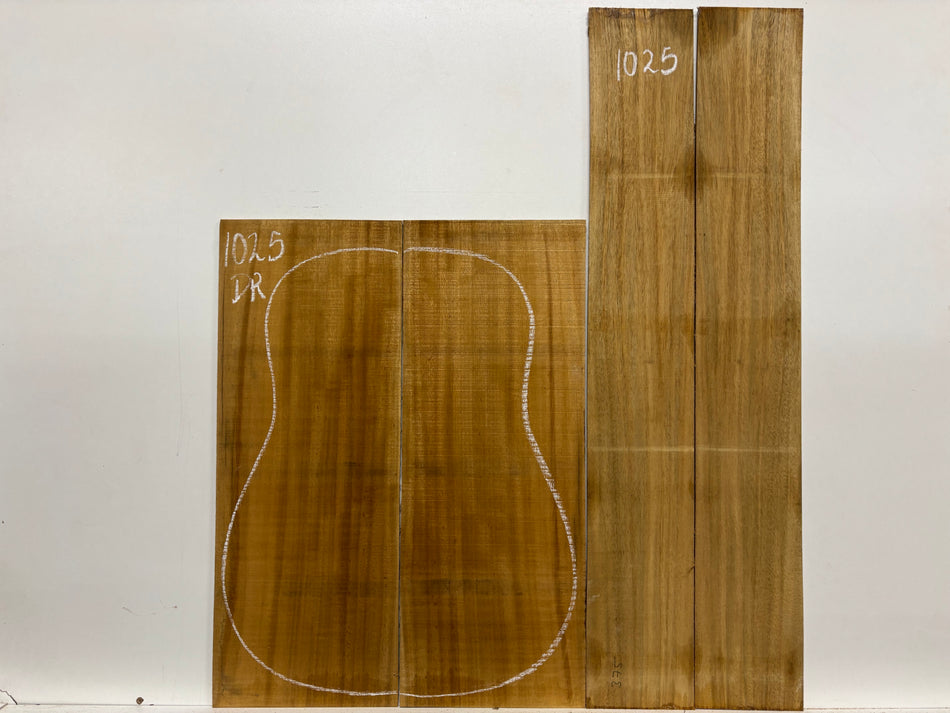 Golden Acacia Dreadnought Guitar Back & Side Set #1025