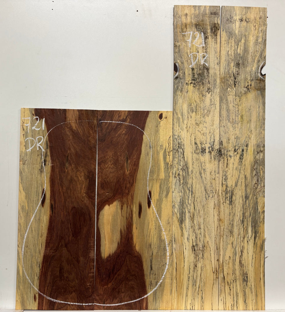 Royal Red Tamarind Dreadnought Guitar Back and Side Set #721