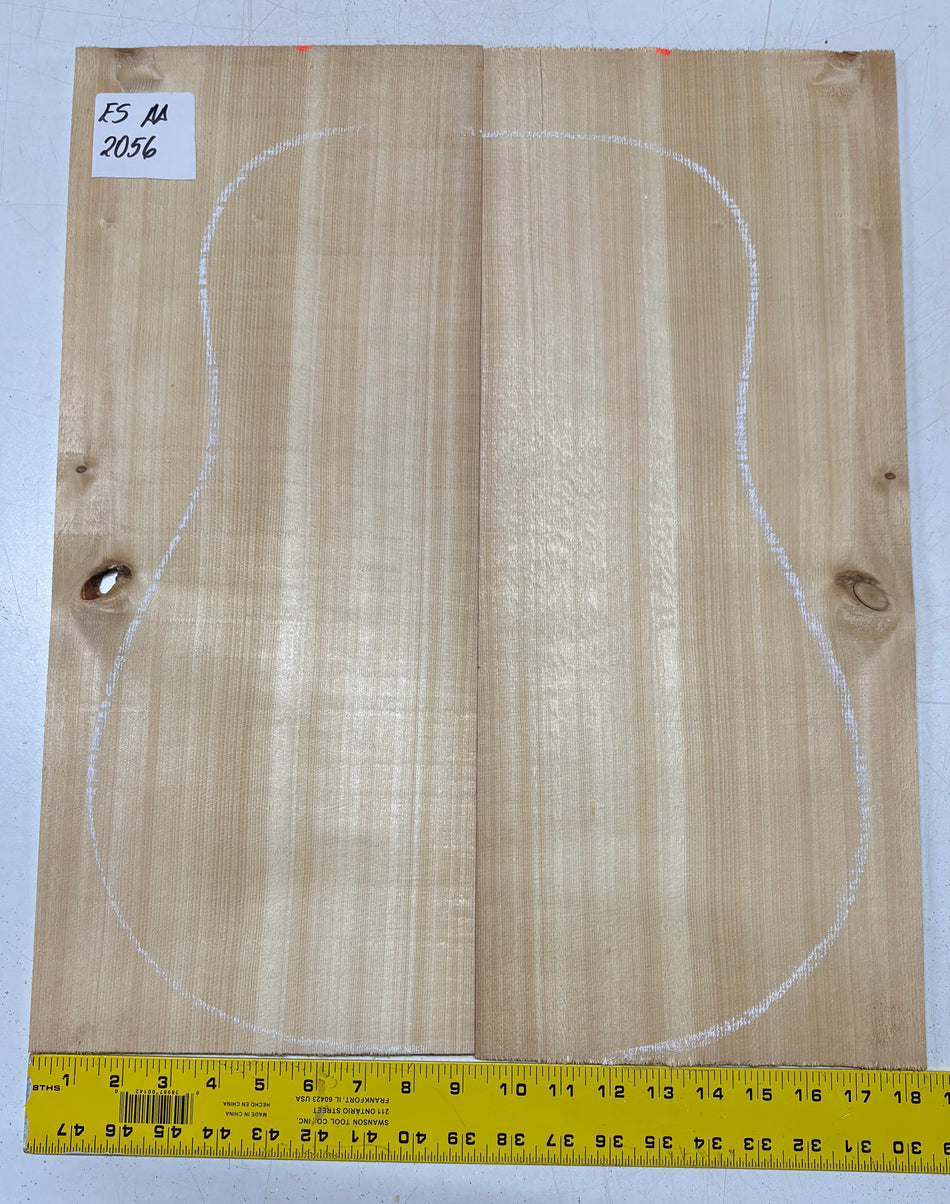 Engelmann Spruce Guitar Top For Dreadnought Guitars ES AA #2056