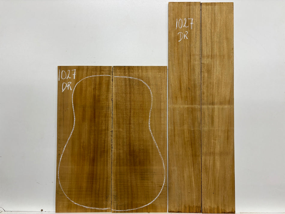 Golden Acacia Dreadnought Guitar Back & Side Set #1027
