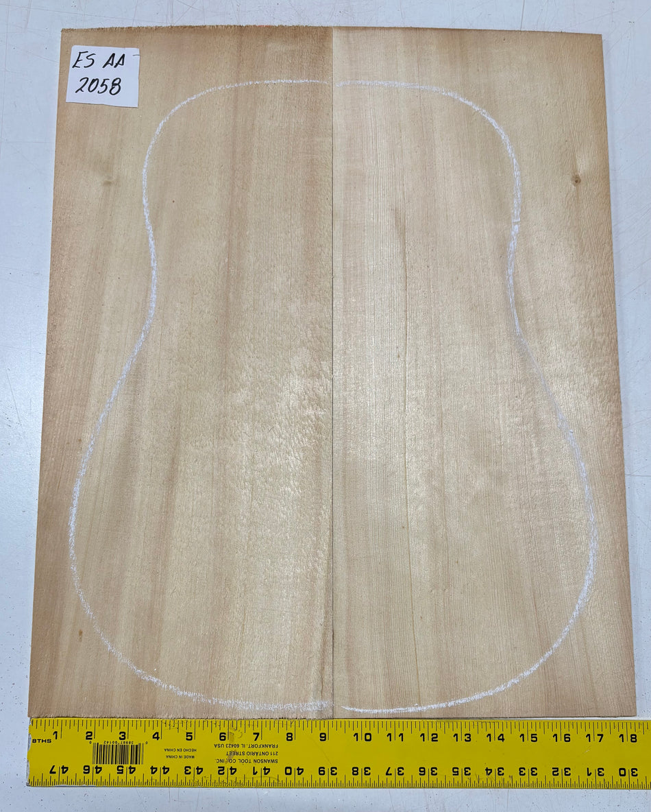Engelmann Spruce Guitar Top For Dreadnought Guitars ES AA #2058