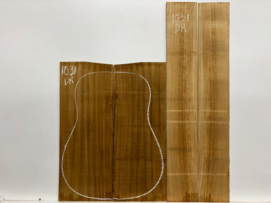 Golden Acacia Dreadnought Guitar Back & Side Set #1031