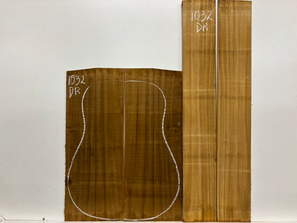 Golden Acacia Dreadnought Guitar Back & Side Set #1032