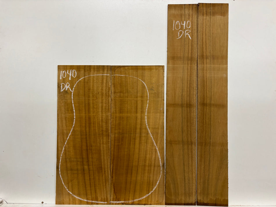 Golden Acacia Dreadnought Guitar Back & Side Set #1040