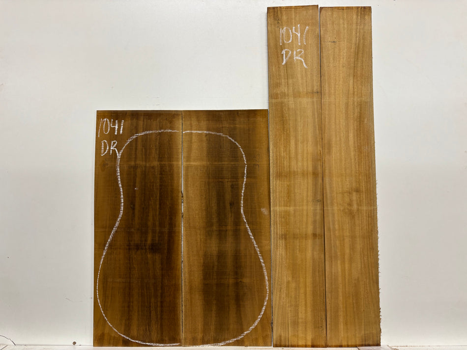Golden Acacia Dreadnought Guitar Back & Side Set #1041