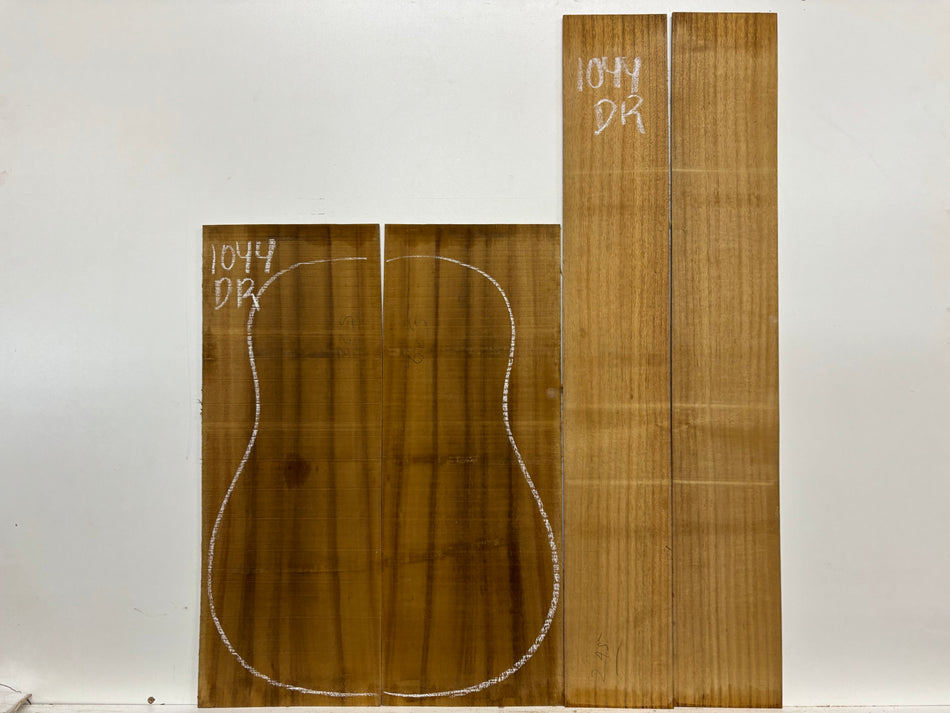 Golden Acacia Dreadnought Guitar Back & Side Set #1044