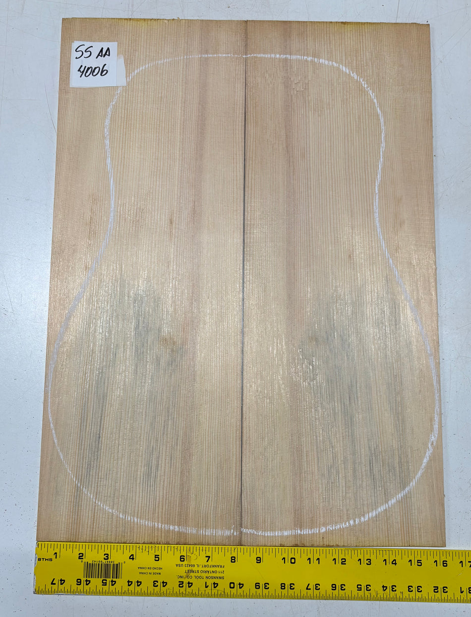 Sitka Spruce Dreadnought Guitar Top Bookmatched AA Grade #4006