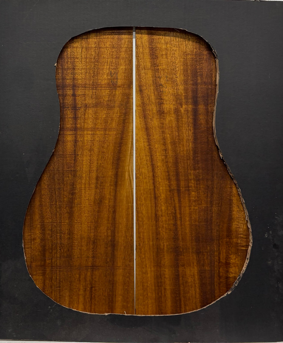 Golden Acacia Dreadnought Guitar Back & Side Set #1045