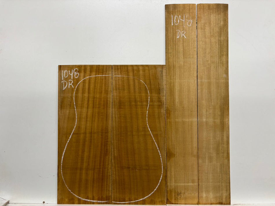 Golden Acacia Dreadnought Guitar Back & Side Set #1048