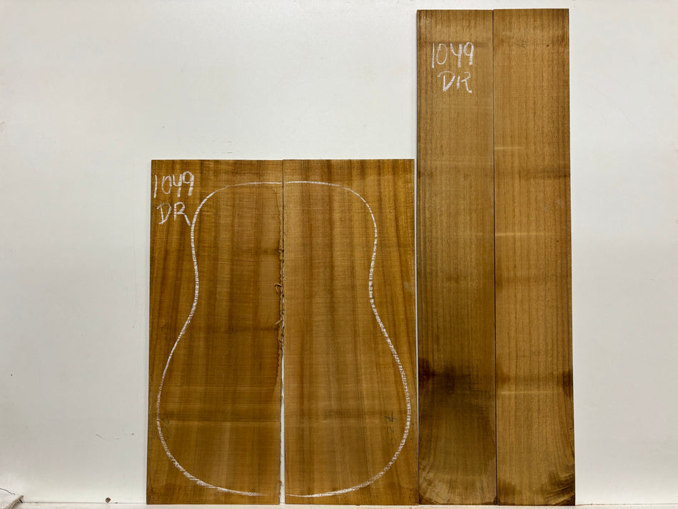 Golden Acacia Dreadnought Guitar Back & Side Set #1049