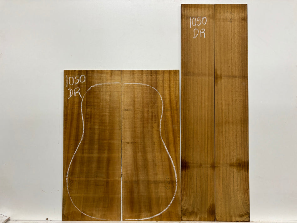 Golden Acacia Dreadnought Guitar Back & Side Set #1050