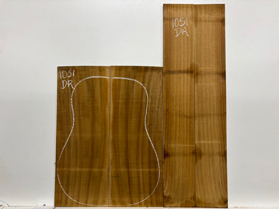 Golden Acacia Dreadnought Guitar Back & Side Set #1051