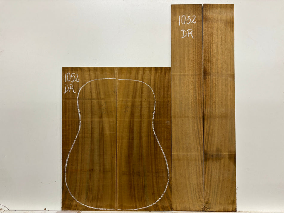 Golden Acacia Dreadnought Guitar Back & Side Set #1052