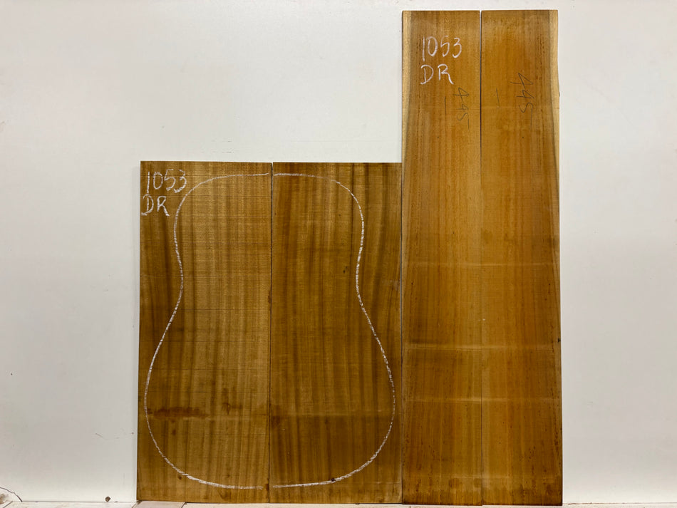 Golden Acacia Dreadnought Guitar Back & Side Set #1053