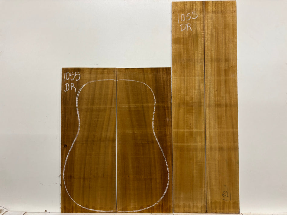 Golden Acacia Dreadnought Guitar Back & Side Set #1055