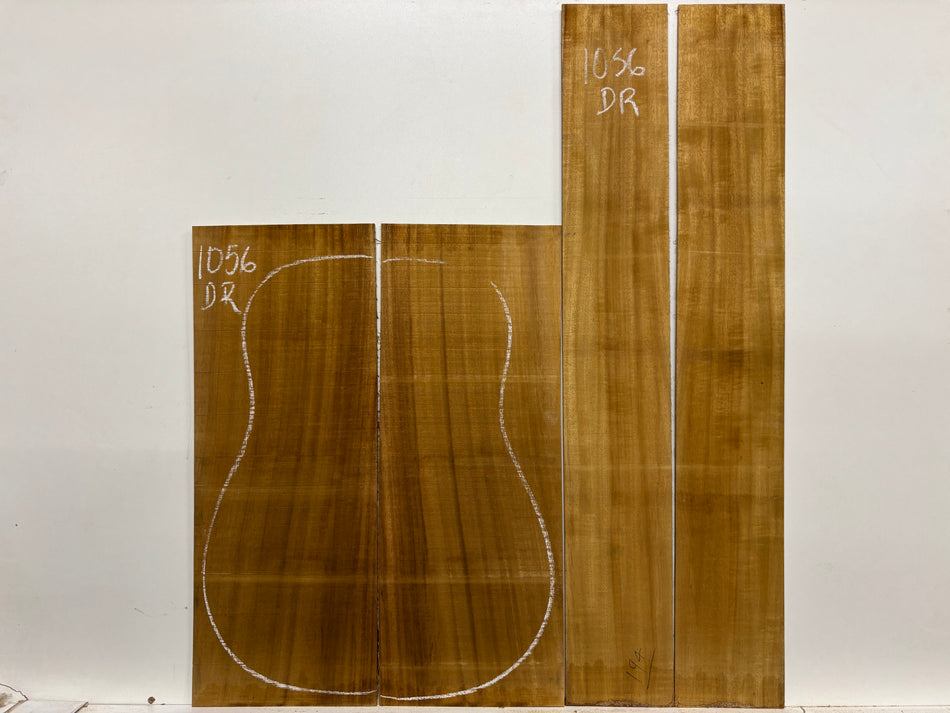 Golden Acacia Dreadnought Guitar Back & Side Set #1056