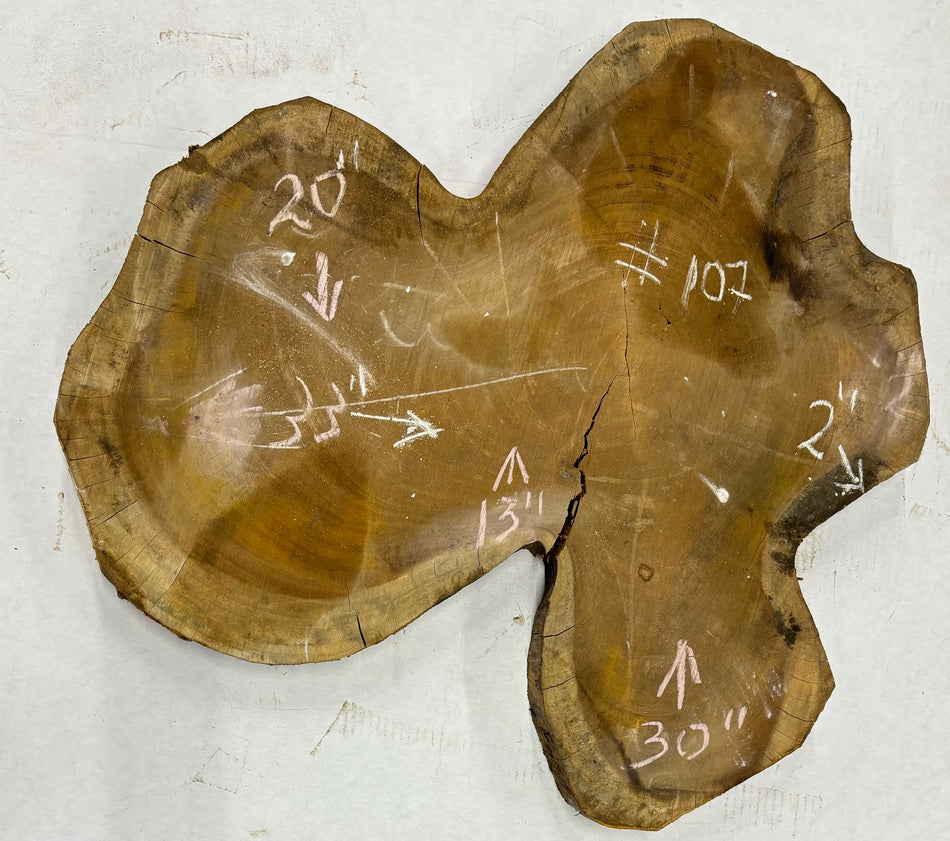 Wild Jack Live Edge Slab/Cookies - 33" x 13"-30" x 2" #107