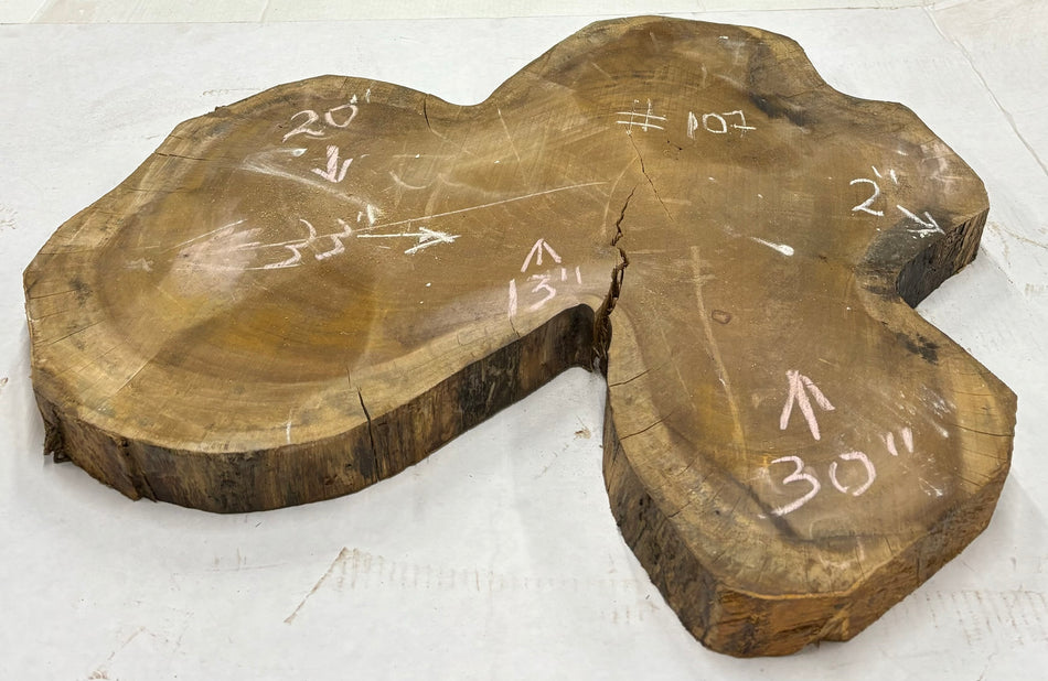 Wild Jack Live Edge Slab/Cookies - 33" x 13"-30" x 2" #107