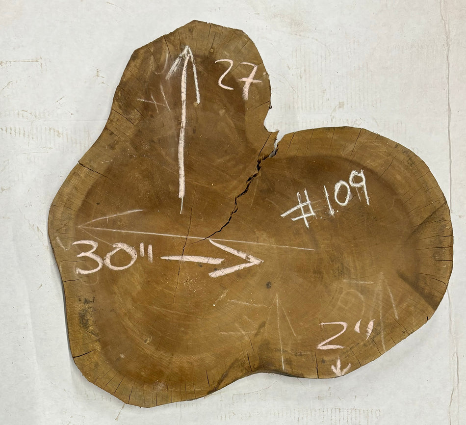 Wild Jack Live Edge Slab/Cookies - 30" x 27" x 2" #109