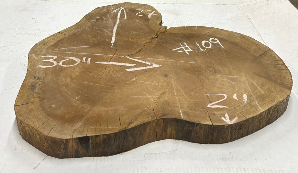 Wild Jack Live Edge Slab/Cookies - 30" x 27" x 2" #109