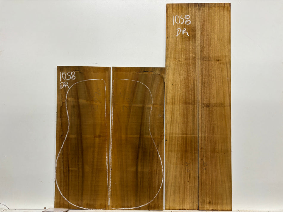 Golden Acacia Dreadnought Guitar Back & Side Set #1058