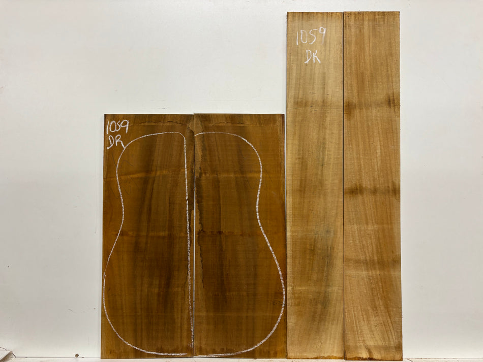 Golden Acacia Dreadnought Guitar Back & Side Set #1059