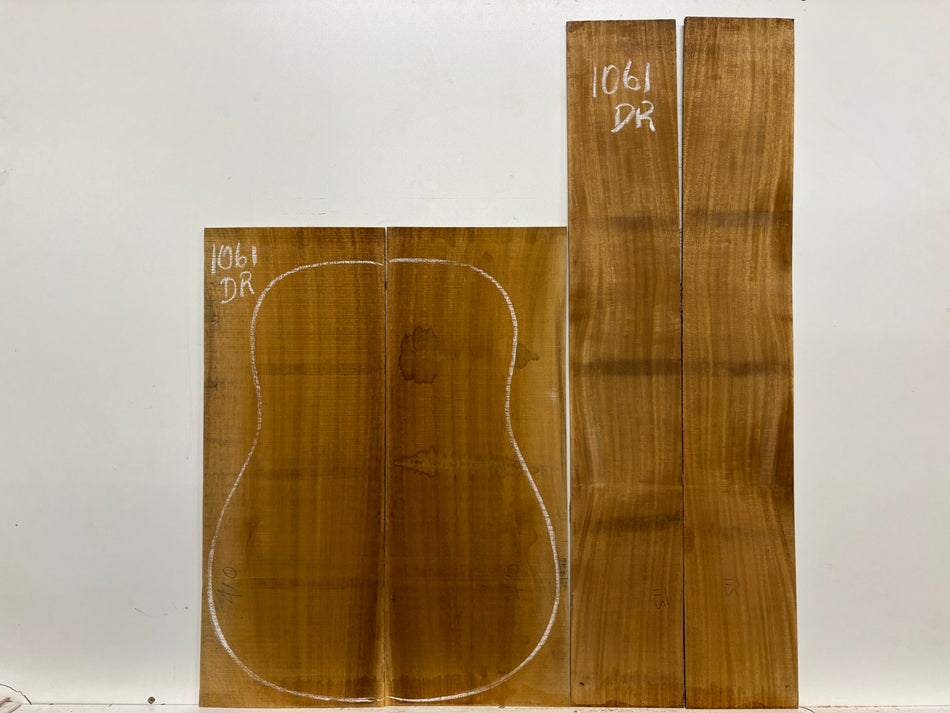 Golden Acacia Dreadnought Guitar Back & Side Set #1061