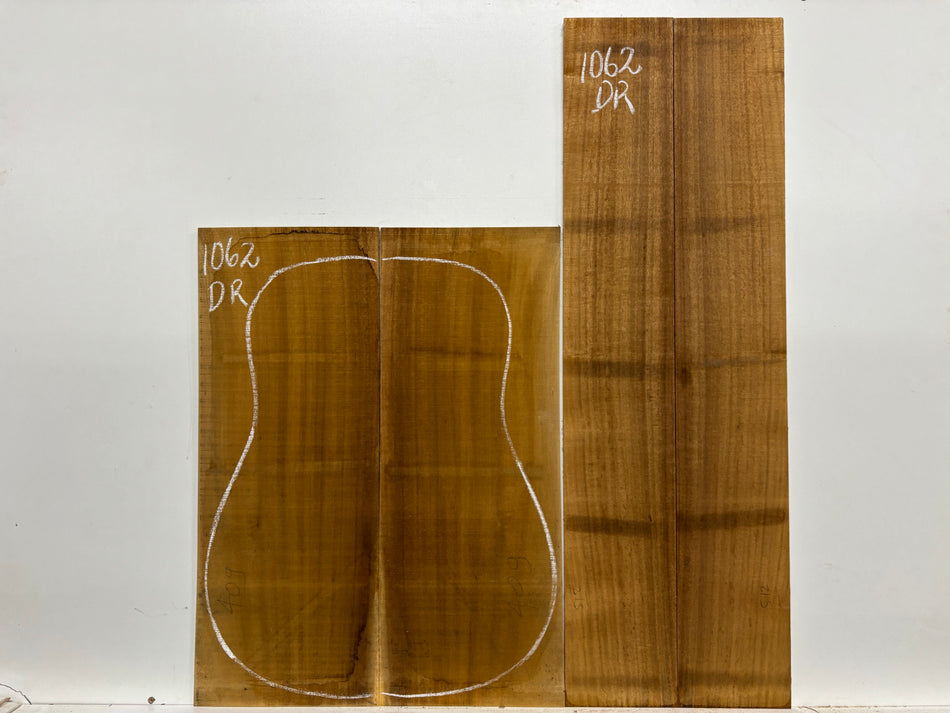 Golden Acacia Dreadnought Guitar Back & Side Set #1062