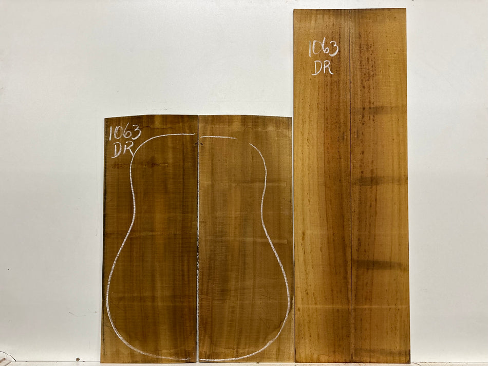 Golden Acacia Dreadnought Guitar Back & Side Set #1063