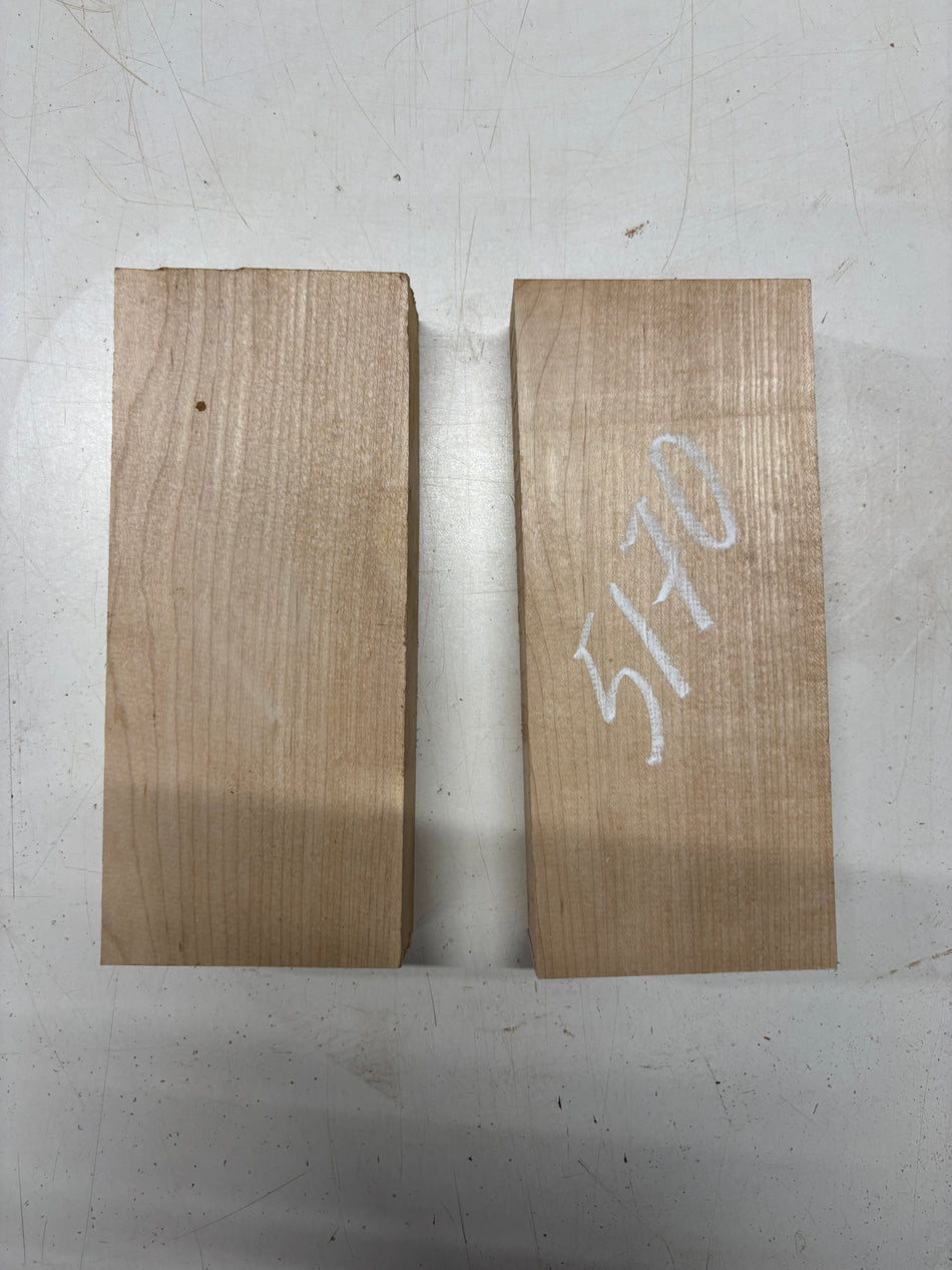 2 Pack, Hard Maple Thin Stock Lumber 9"x4"x1-3/4"#5170