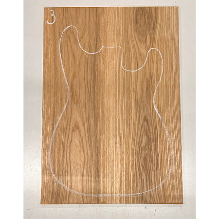 White Ash Bookmatched Guitar Drop Tops 21" x 7-1/4" x 1/4" #03 - Exotic Wood Zone - Buy online Across USA 