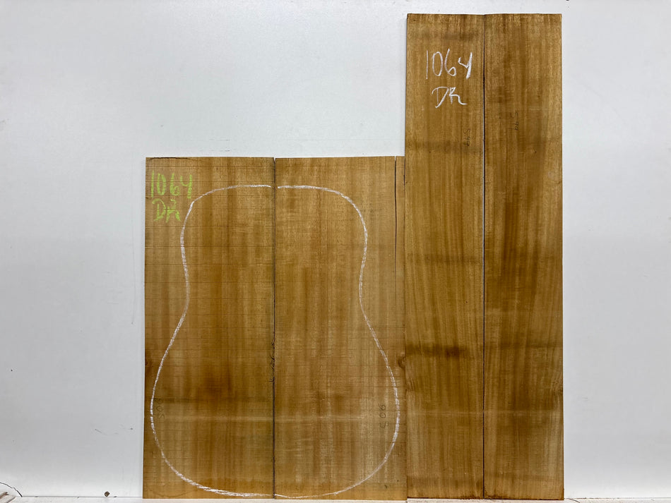 Golden Acacia Dreadnought Guitar Back & Side Set #1064