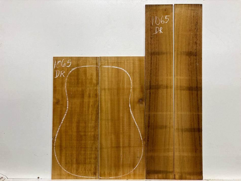 Golden Acacia Dreadnought Guitar Back & Side Set #1065