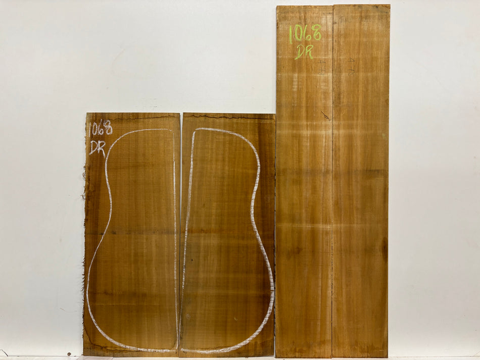 Golden Acacia Dreadnought Guitar Back & Side Set #1068