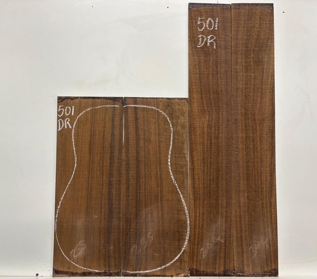 Indian Laurel Dreadnought Guitar Back and Side Set #501 - Exotic Wood Zone