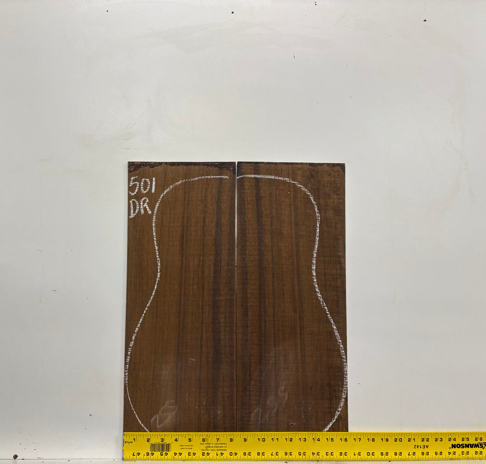 Indian Laurel Dreadnought Guitar Back and Side Set #501 - Exotic Wood Zone
