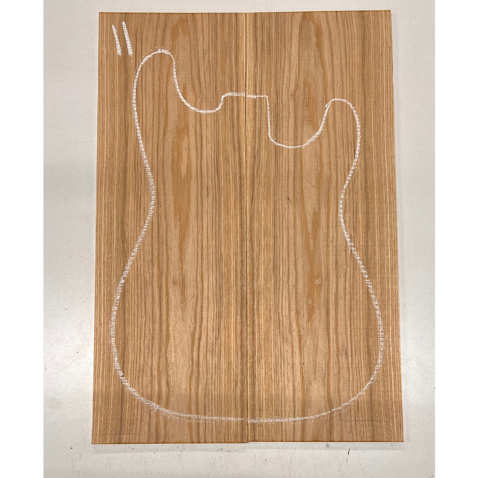 White Ash Bookmatched Guitar Drop Tops 21" x 7-1/4" x 1/4" #11 - Exotic Wood Zone - Buy online Across USA 