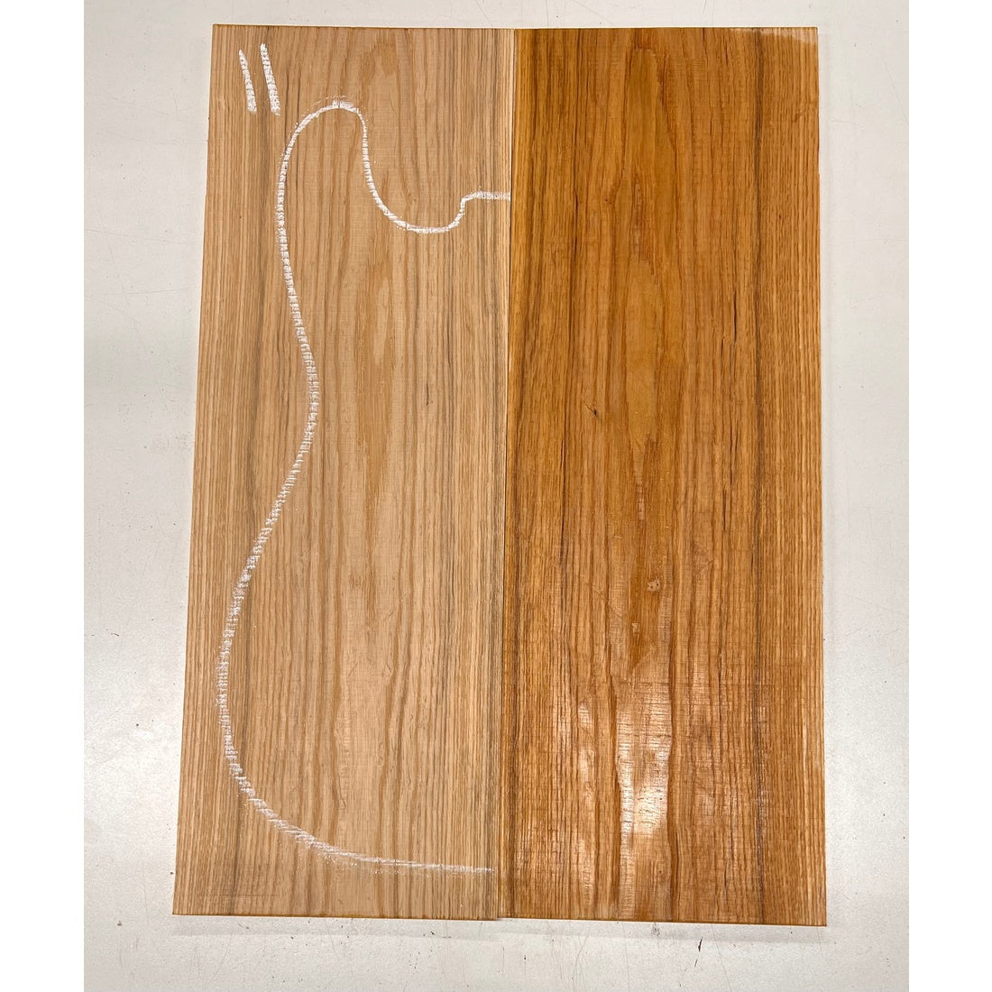 White Ash Bookmatched Guitar Drop Tops 21" x 7-1/4" x 1/4" #11 - Exotic Wood Zone - Buy online Across USA 