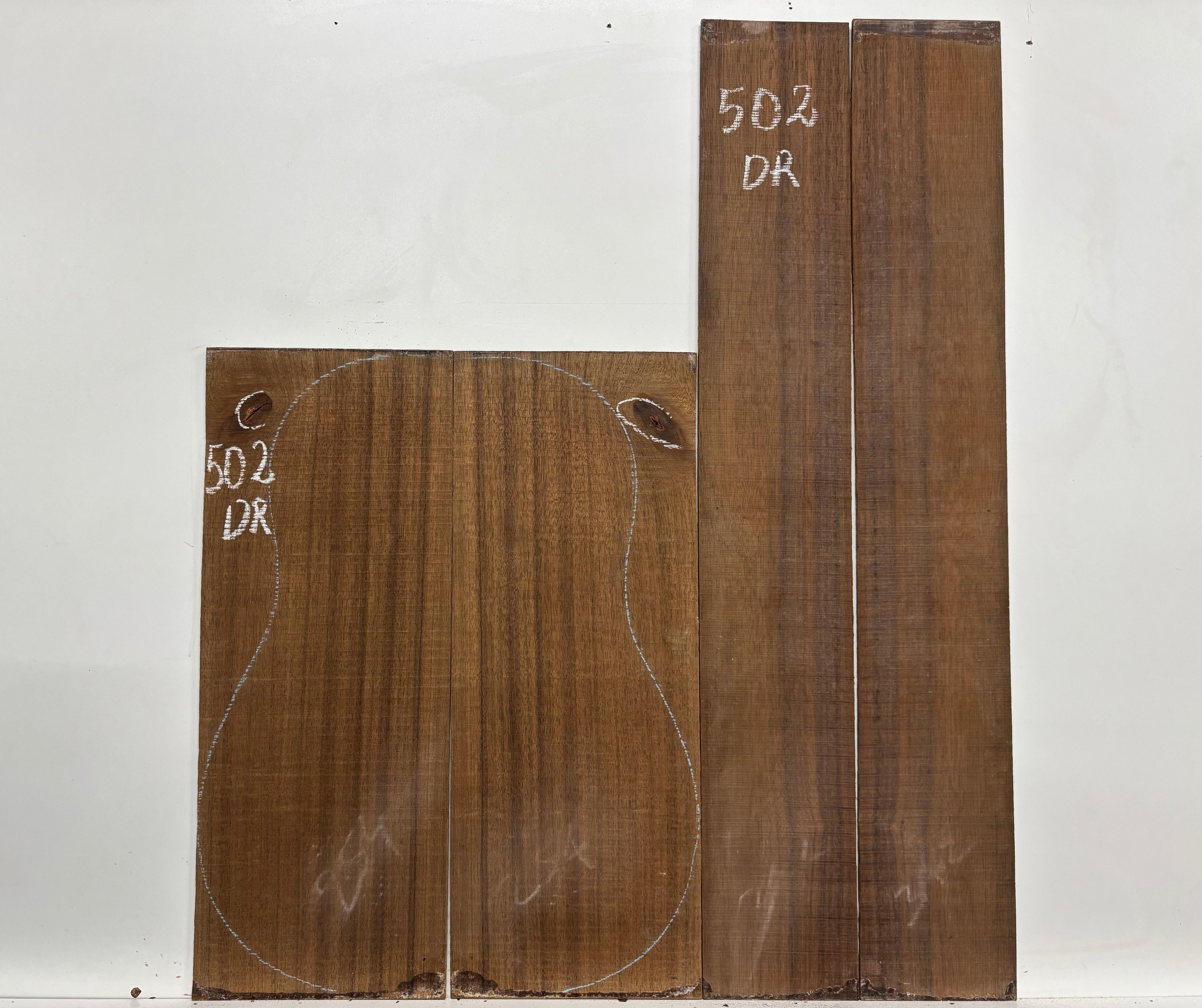 Indian Laurel Dreadnought Guitar Back and Side Set #502 - Exotic Wood Zone