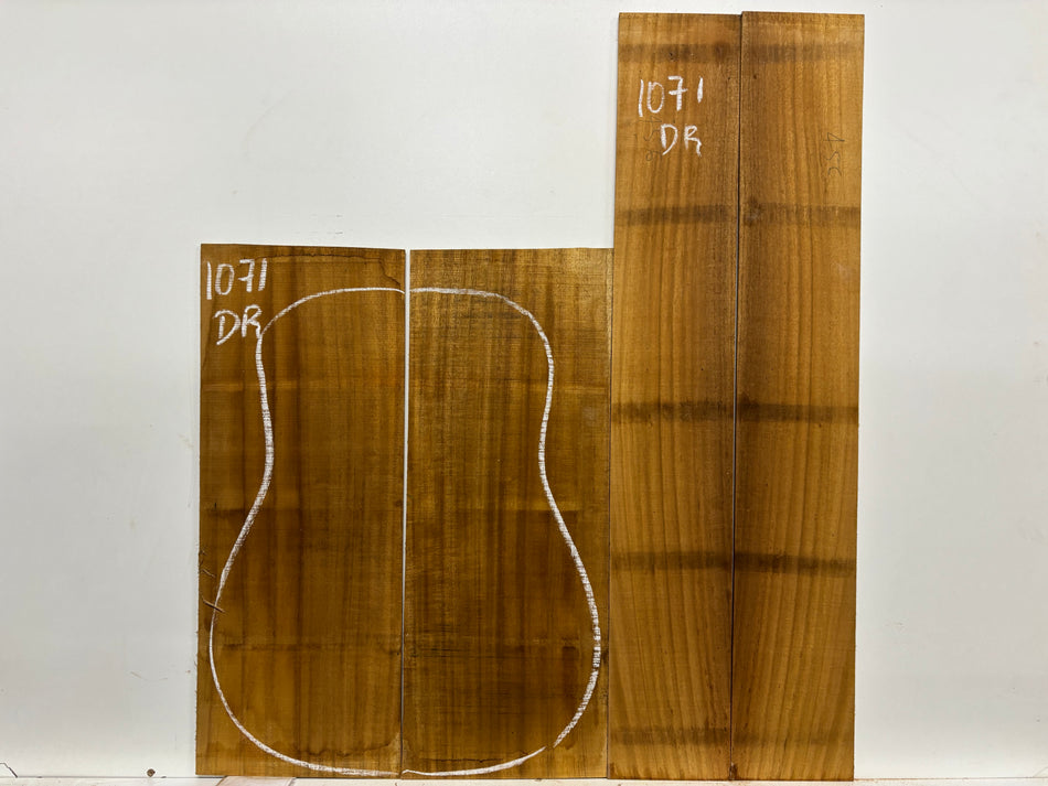 Golden Acacia Dreadnought Guitar Back & Side Set #1071