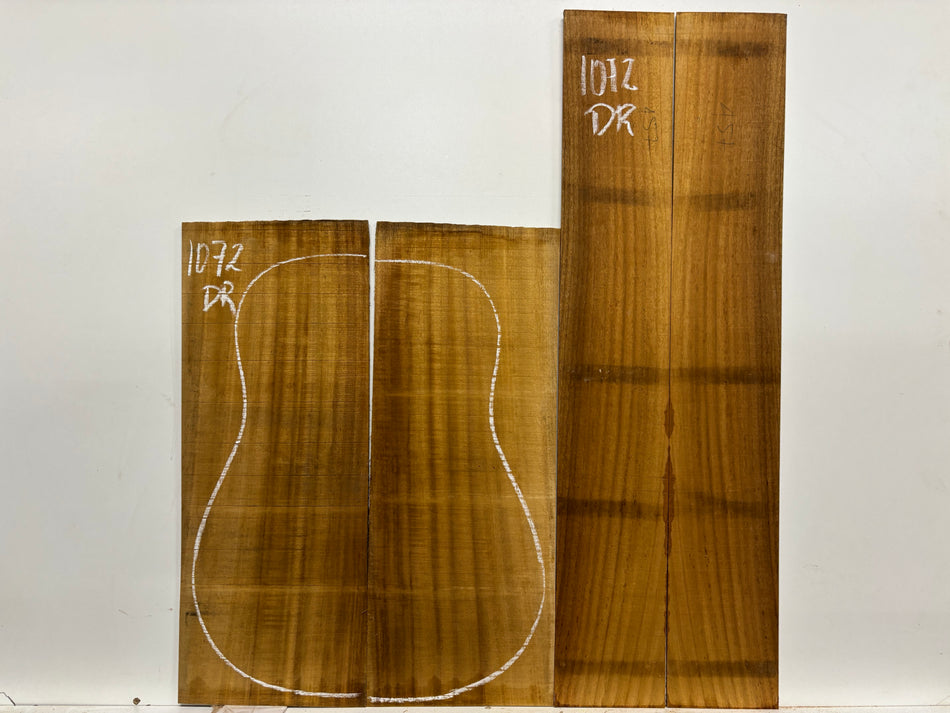 Golden Acacia Dreadnought Guitar Back & Side Set #1072